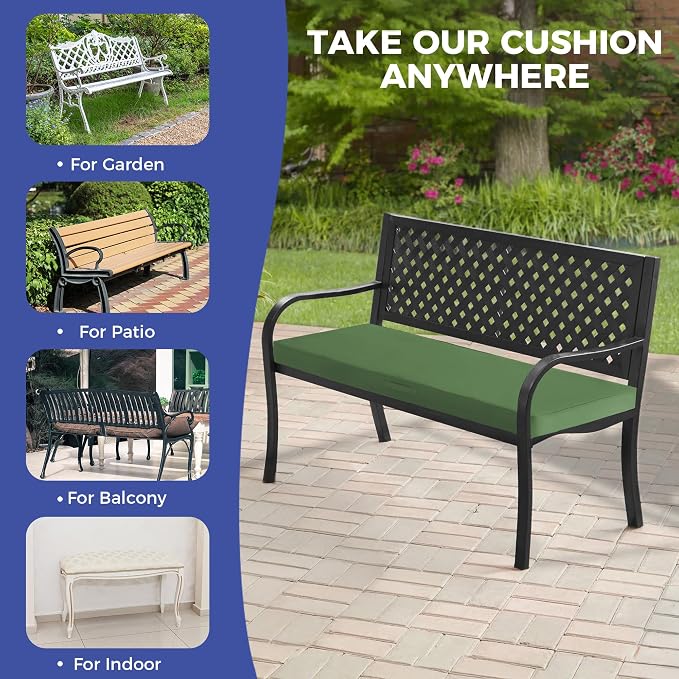 Outdoor Bench Cushions for Outdoor Furniture, Waterproof Bench Pillow, Fade - Image 8
