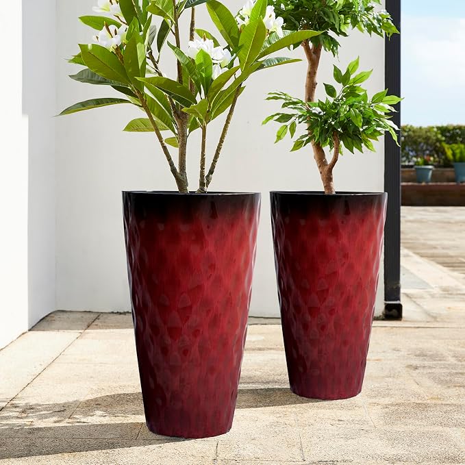 Glitzhome 23.75" H Tall Outdoor Planter, - Image 5