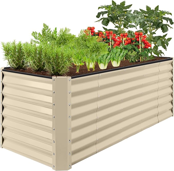 Best Choice Products 8x2x2ft Outdoor Metal Raised Garden Bed, Rectangular Deep by BestChoiceProducts