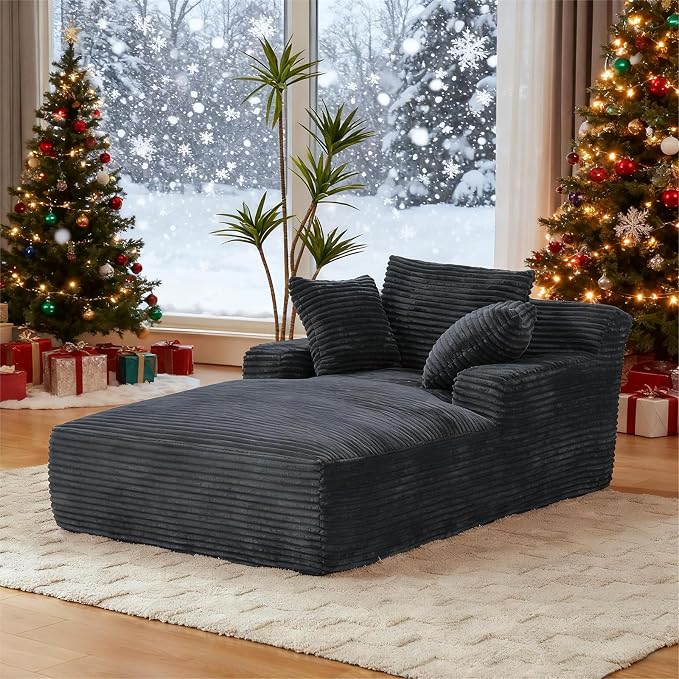 78.7" Chaise Lounge Chair Indoor, Oversized Boneless Couch Comfy Upholstered - Image 8
