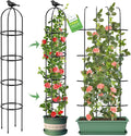 Tower Obelisk Garden Trellis for Climbing Plant，6.3FT/75.6" Rustproof Metal by MQUPIN