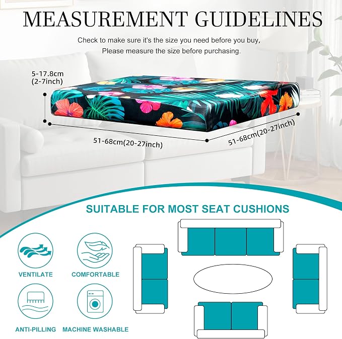 14Pcs Stretch Patio Cushion Covers, Outdoor Couch Covers Replacement, Outdoor - Image 2