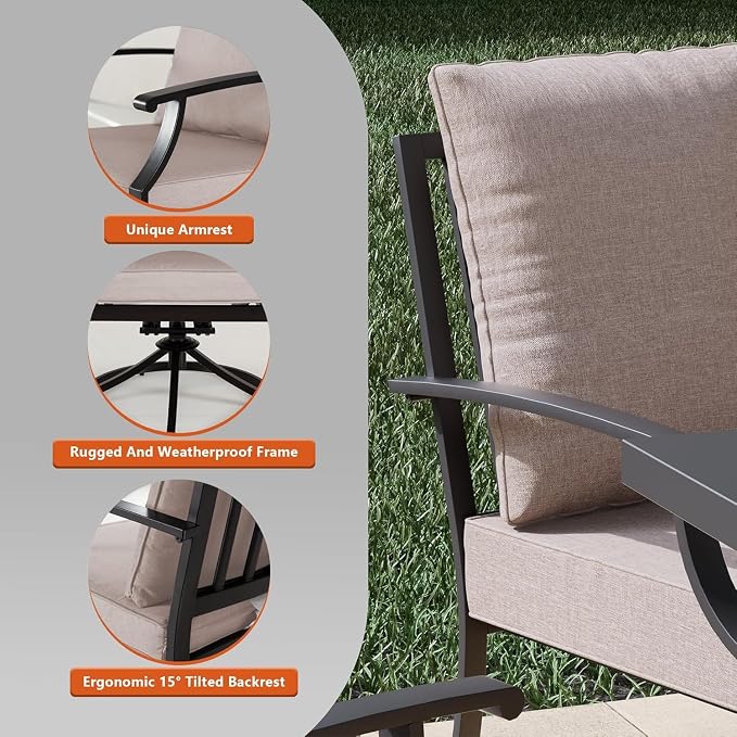 Kullavik 7 PCS Outdoor Dining Table Set - Image 4