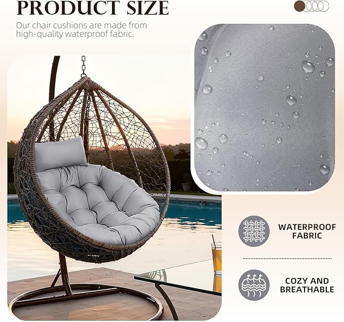 Outdoor Egg Chair Cushions - Image 3