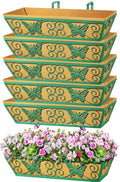 6 Pack 24 Inch Window Boxes Planters Railing Planter Box by KarlliuHOMEGARDEN