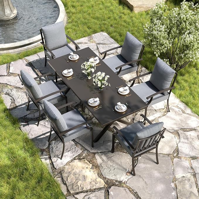 Kullavik 7 PCS Outdoor Dining Table Set by KULLAVIK