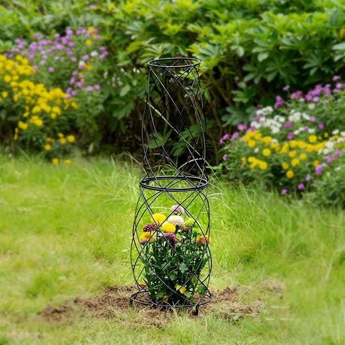 35-Inch Metal Garden Obelisk Trellis - Image 7