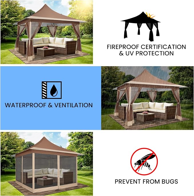 COBIZI 12x12 Pop up Canopy Gazebo on Clearance, Outdoor Canopy Tent - Image 5