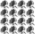 16 Pack Solar Ground Lights Outdoor, 8 LED Mini Flat Solar Disk Lights by Unknown