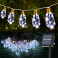 Solar String Lights for Outside, 24FT Vintage Rope Hemp Solar Outdoor String by Qulist