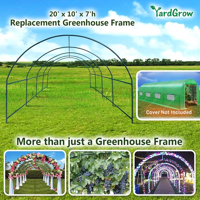 YardGrow Large Garden Support Arch Frame Climbing Plant Arch Arbor - Image 7