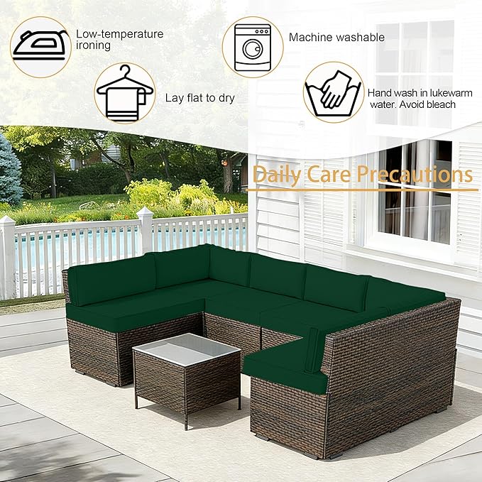 Outdoor Cushion Covers for Patio Furniture, Patio Cushion Covers Replacement - Image 6