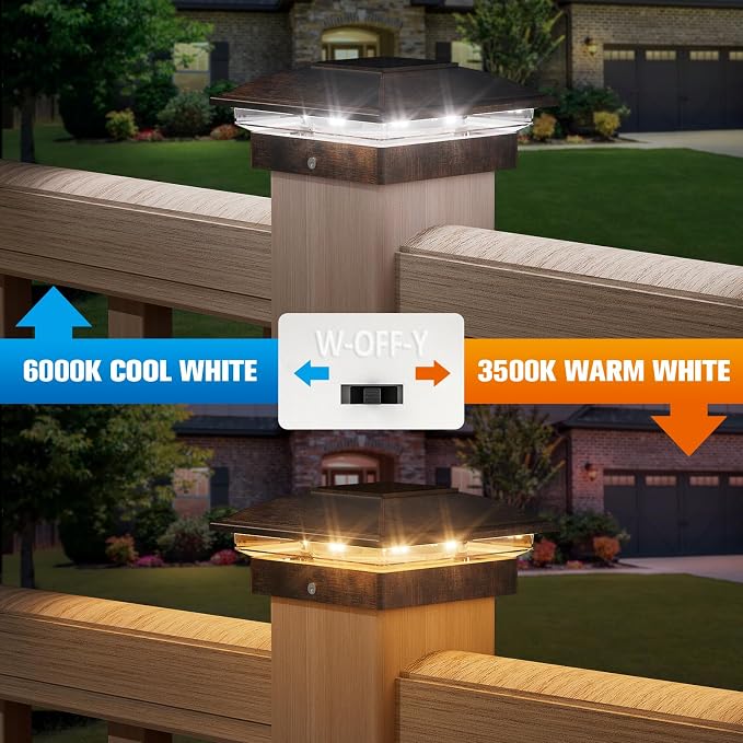 VOLISUN Solar Post Cap Light Outdoor 16pack, Solar Deck Fence - Image 3