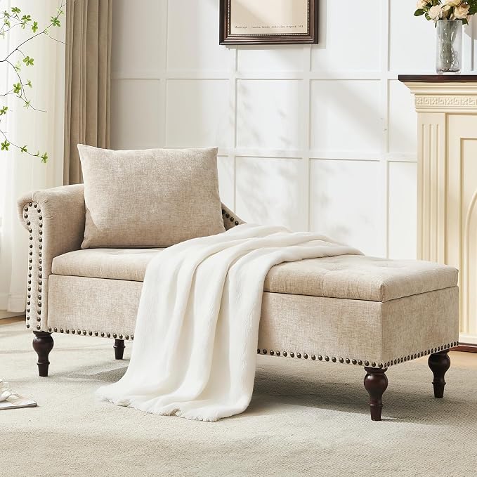 56.6" Wide Chaise Lounge Indoor - Image 2
