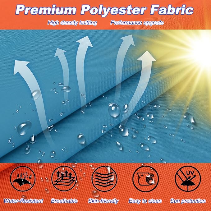 Round Outdoor Daybed Cushion Cover Replacement, Anti-UV Water-Resistant Patio - Image 3