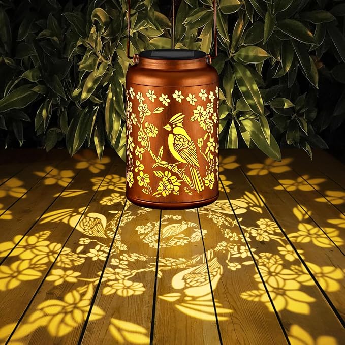Red Bird Solar Lanterns Outdoor Waterproof Garden Decor Birthday Gifts - Image 2