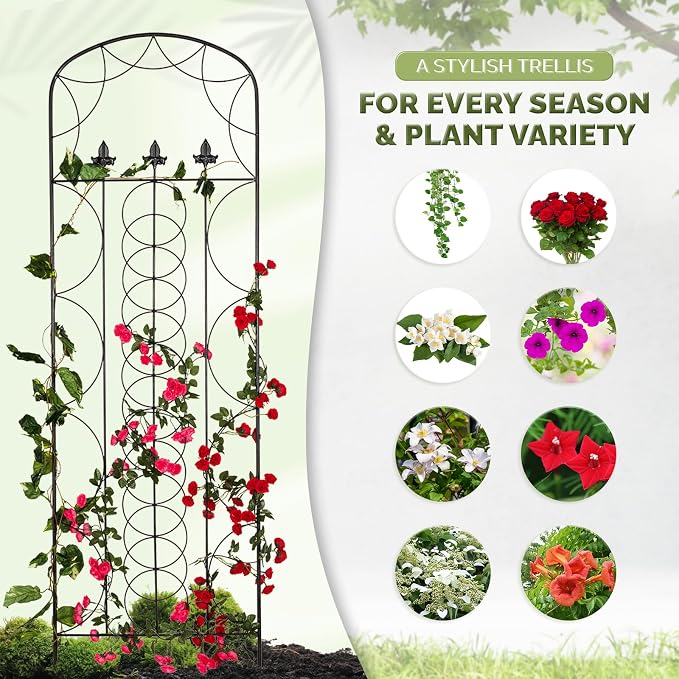 Idzo 71 in. Decorative Metal Trellis - Image 5