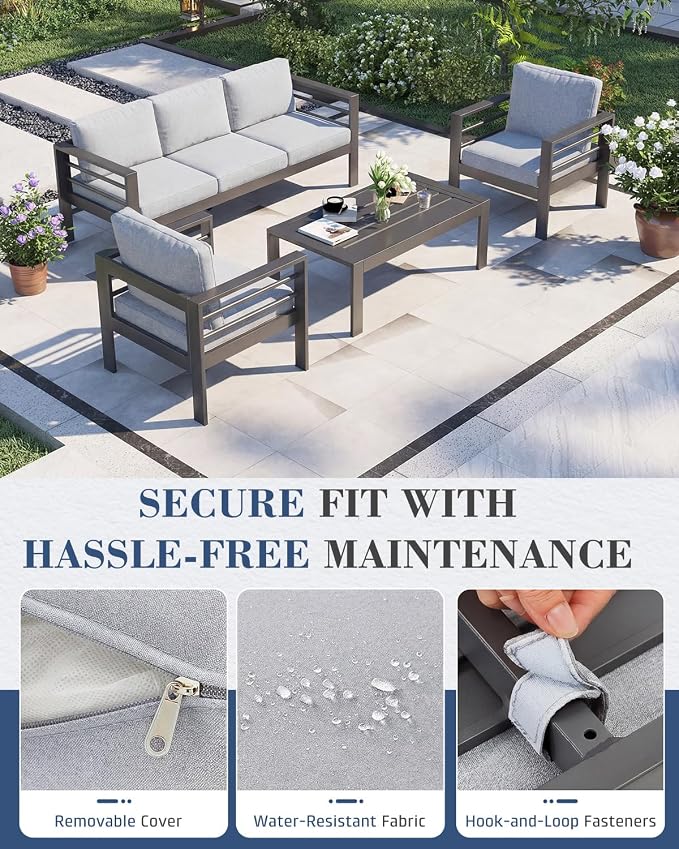 AECOJOY Aluminum Patio Furniture Armchair - Image 4
