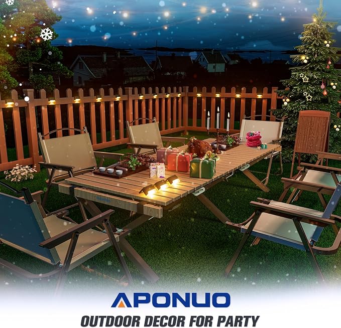 APONUO Solar Step Deck Fence Lights, Outdoor Waterproof Led, 1.77x3.14x1.73in - Image 4