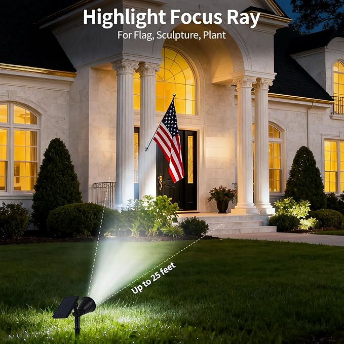 Solar Spot Lights Outdoor Waterproof, 18 LED Solar Powered Landscape Lighting - Image 5