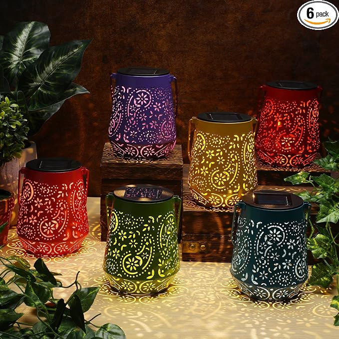 Woanger 6 Pcs Solar Lanterns Outdoor Waterproof by Woanger