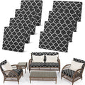 Newwiee 8 Pcs Stretch Patio Outdoor Cushion Covers Waterproof Replacement Sofa by Newwiee