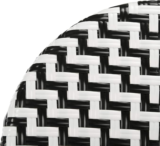 SAFAVIEH Outdoor Collection Tilden Black and White Indoor/Outdoor Bar Stool - Image 10