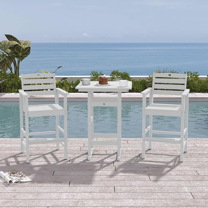 Patio Bar Table, Adirondack Table1 Pieces Set, Bar Height Outdoor bar Table Set - Image 2