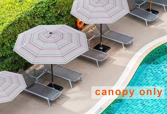 MASTERCANOPY Patio Umbrella 9 ft Replacement Canopy - Image 5