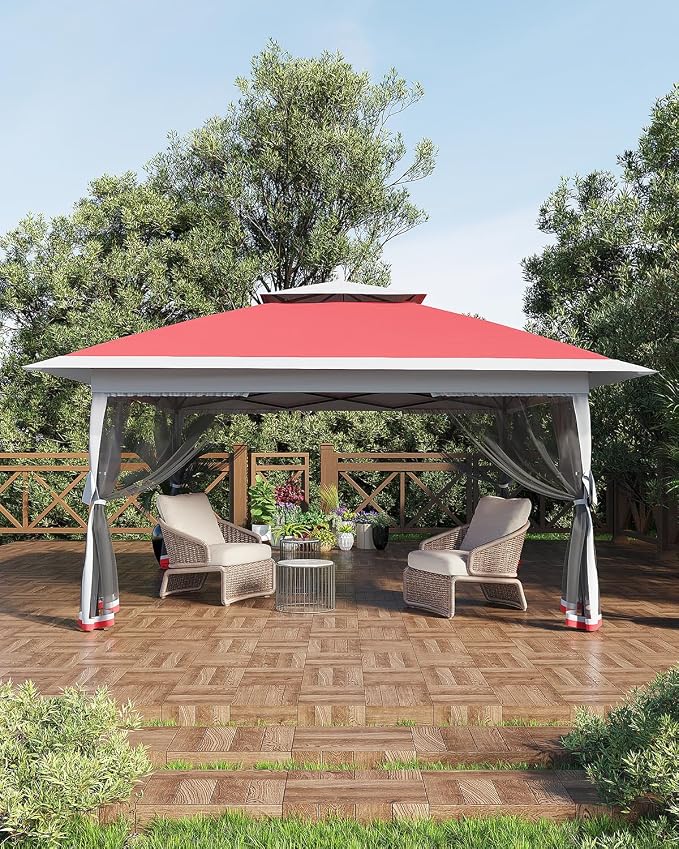 Canopy Tent 12x12 ft, Pop Up Gazebo One-Push Setup - Image 11
