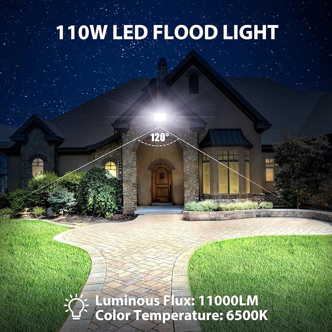 110W Flood Lights Outdoor, LED Work Light - Image 2
