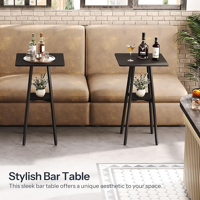 HOOBRO Bar Table, 2-Tier High Top Pub Table, Counter Height Table - Image 6