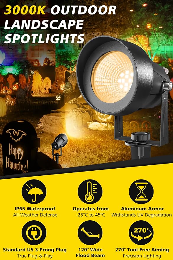 T-SUN Dusk to Dawn Outdoor Lighting, Flag Spot Lights - Image 2