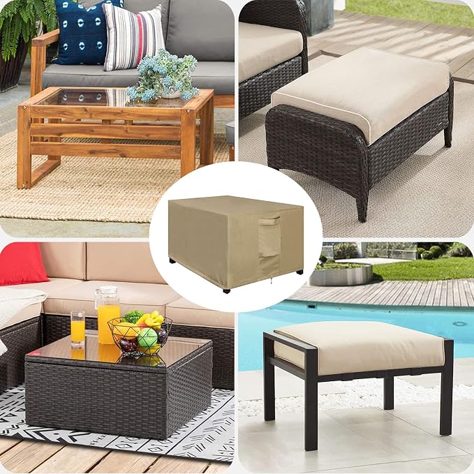 OutdoorLines Outdoor Waterproof Patio Ottoman Covers - Image 7