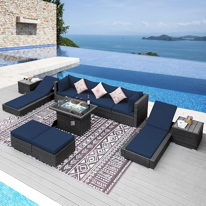 NICESOUL 11 Piece Sectional Outdoor Set by NICESOUL