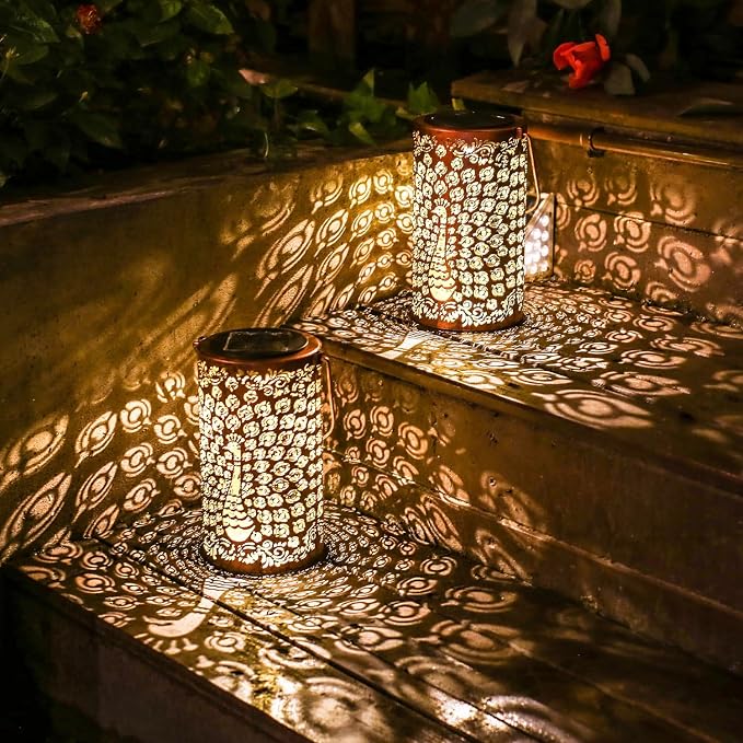 Peacock Solar Lanterns Outdoor Waterproof Hanging Solar Lights Peacock Gifts - Image 5