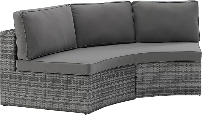 Crosley Furniture Catalina Outdoor Sectional Sofa, 3-Person Wicker Patio Couch by CrosleyFurniture