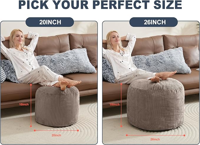Pouf Ottoman Foot Stools Ottoman - Image 2
