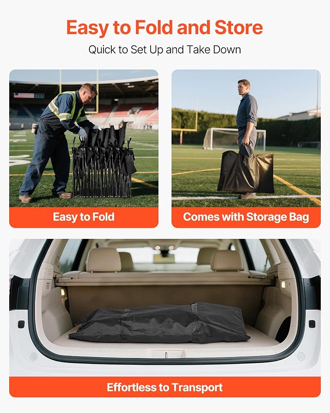 VEVOR Portable Folding Bench, 6 Seat Soccer Bench - Image 6