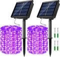 2 Pack Solar Powered Fairy String Lights Outdoor Waterproof 8 Modes Twinkle by JosMega
