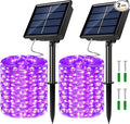 2 Pack Solar Powered Fairy String Lights Outdoor Waterproof 8 Modes Twinkle by JosMega