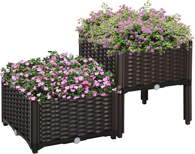 Outsunny 2 Piece Raised Garden Bed by Outsunny
