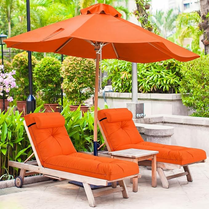 Wenqik Set of 2 Outdoor Chaise Lounge Cushions 76 x 22 x 6 Inch Waterproof - Image 7