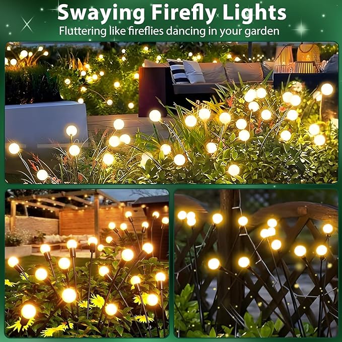 8-Pack Garden Solar Lights, 64 LED Solar Light Outdoor - Image 4