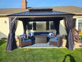 PURPLE LEAF 10' x 13' Outdoor Hardtop Gazebo Canopy Outside Metal Roof Heavy by PURPLELEAF