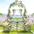 Garden Arbor with Gate and Planter, 7FT Wedding Arches by Unknown