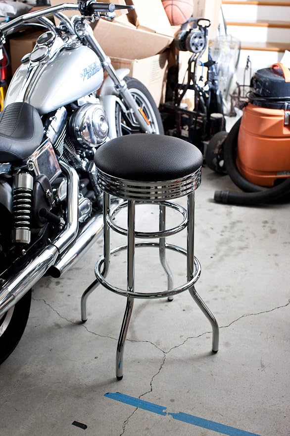 TRINITY Heavy Duty 30-Inch Backless Swivel Bar Stool - Image 2