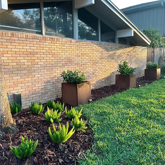 Corten Steel Planter Box Metal Planters Square Outdoor Steel Planter Cube - Image 3