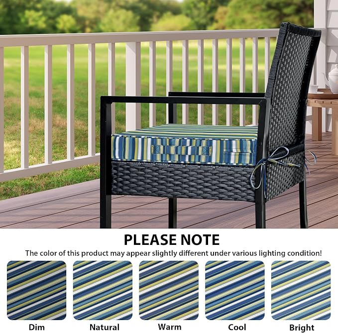 Outdoor Chair Cushions Set of 4, Waterproof Outdoor Seat Cushions - Image 7