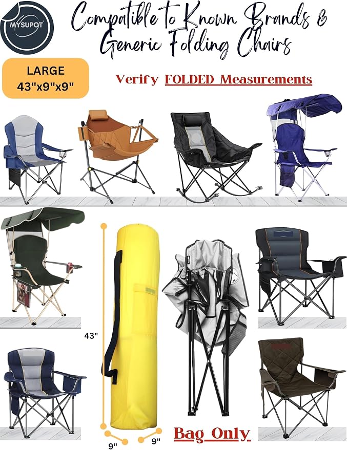 43"x9"x9" Replacement Bag for Folding Camping Chair, Camp Chairs, Yoga Mat - Image 4